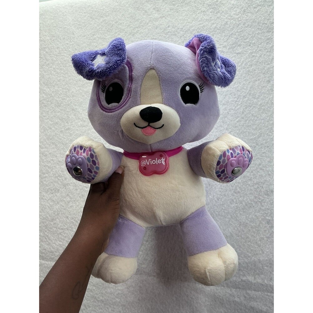 LeapFrog My Pal Violet Smarty Paws Interactive Learning Plush Toy Purple Puppy